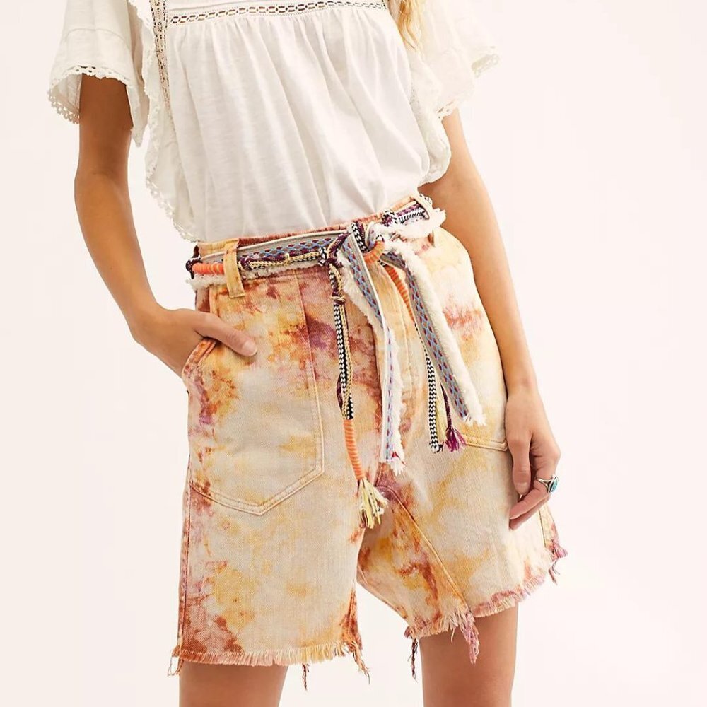 Free People | She's A Legend Tie Dye Harem Shorts - Size 10